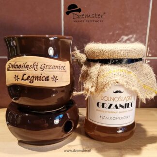 Zestaw prezentowy: ceramiczny kubek do grzańca Legnica i Dolnośląski Grzaniec (bezalkoholowy)