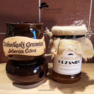 Zestaw prezentowy: ceramiczny kubek do grzańca Jelenia Góra i Dolnośląski Grzaniec (bezalkoholowy)