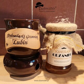 Zestaw prezentowy: ceramiczny kubek do grzańca Lubin i Dolnośląski Grzaniec (bezalkoholowy)
